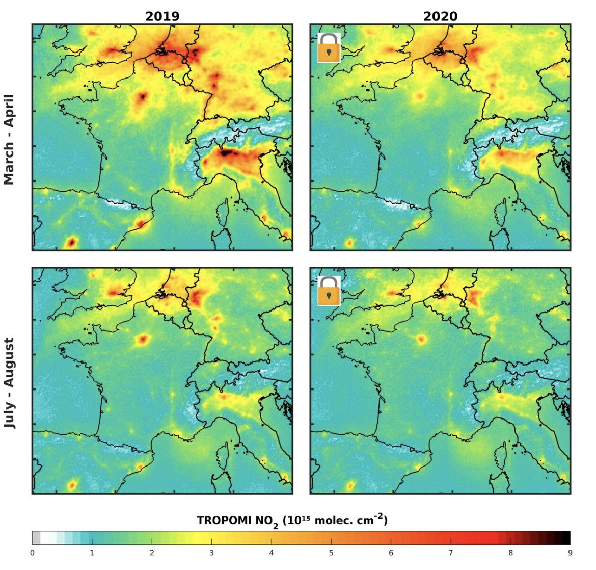 Air pollution map of Europe