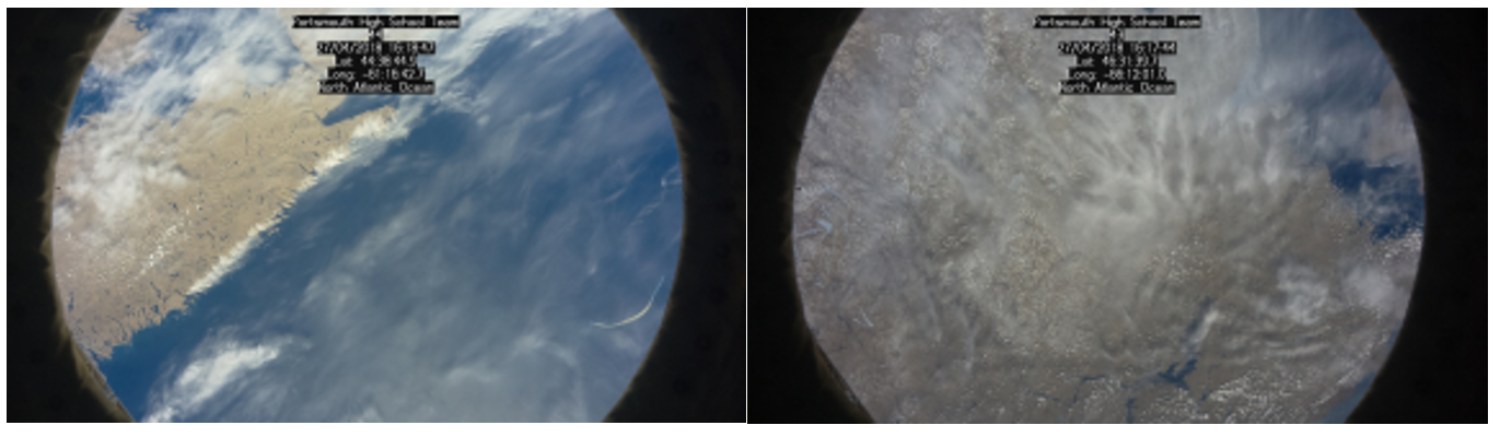 Some pictures taken from the ISS with the Raspberry Pi using Lowena's code