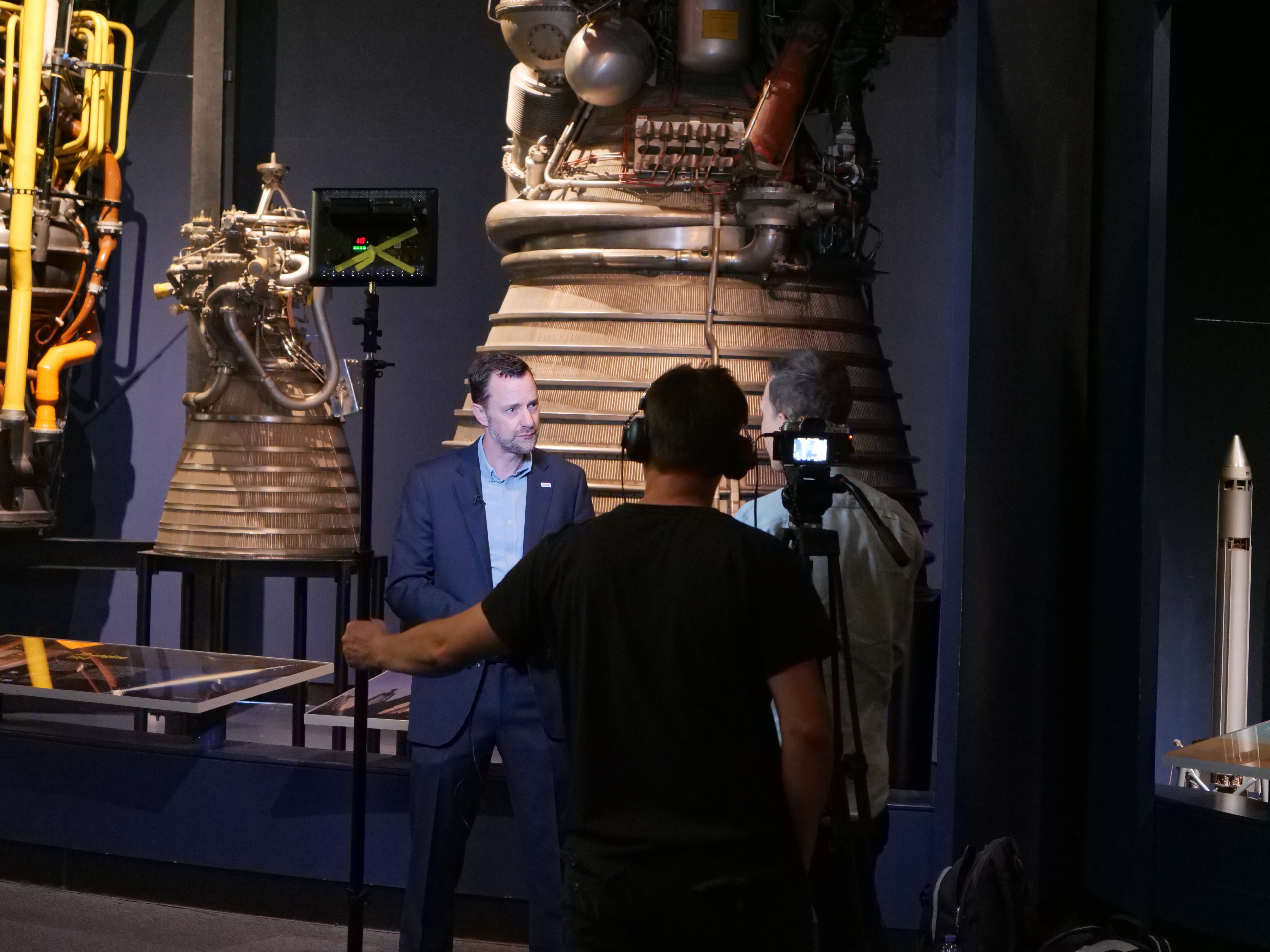 UK Space Agency CEO Dr Paul Bate speaking at the Science Museum in London