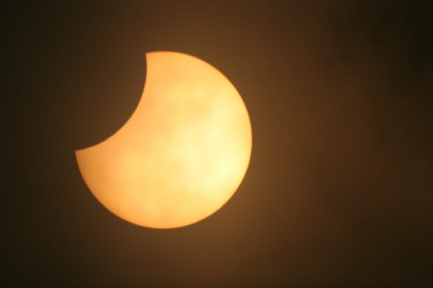 Partial solar eclipse taken from the UK.
