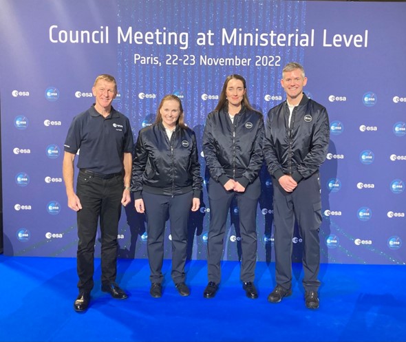 Tim Peake, Meganne Christian, Rosemary Coogan and John McFall.