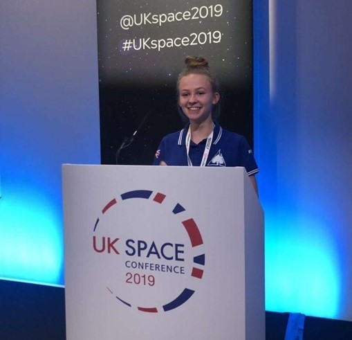 Daisy Richardson at the UK Space Conference.