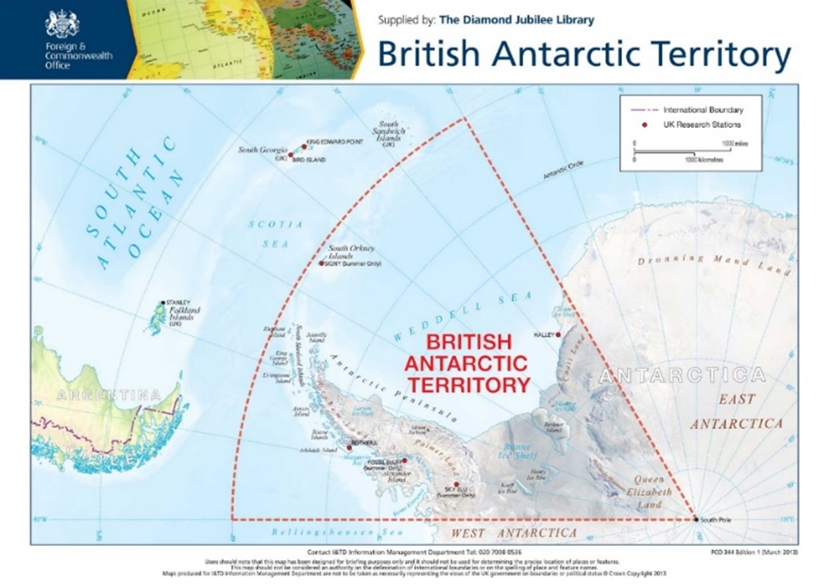 Map of the British Antarctic Territory 