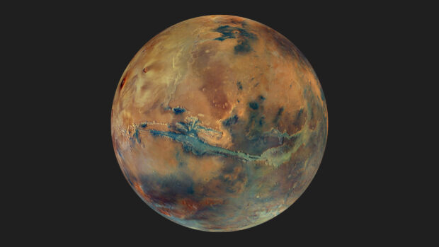 Mars captured by the European Space Agency’s ‘Mars Express’ spacecraft.