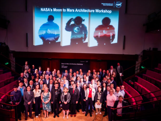 Attendees at NASA's Moon to Mars Architecture, hosted by the UK Space Agency at the Royal Institution, London.