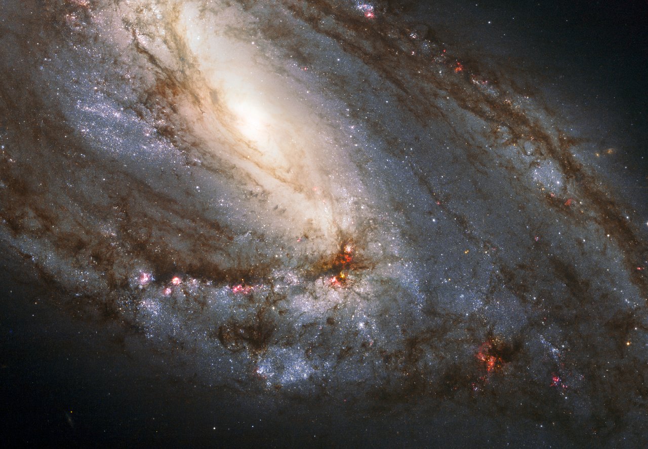 M66 taken by the Hubble Space Telescope.