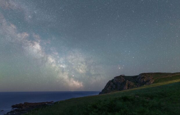 An image of the core of our Milky Way galaxy, photographed from the dark skies of Prawle Point, the most southerly tip of Devon. Credit: Derek Smale