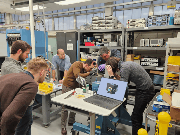Integration of the Am-RSG benchtop demonstrator hardware at NASA Glenn. Credit: University of Leicester