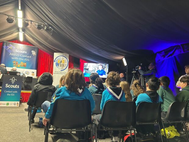 Scouts contacting astronauts on the International Space Station.