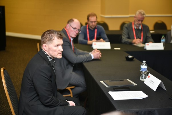 Dr Craig Brown, Investment Director at the UK Space Agency, chaired a roundtable on “Bridging space tech’s ‘valley of death’” at The Economist’s Space Economy Summit. Accreditation: Economist Impact.